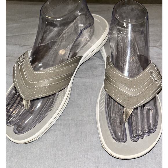 Clarks Cloudsteppers Womens Sandals Soft Comfortable‎ Size 8M US Gray - Picture 3 of 13